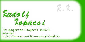 rudolf kopacsi business card