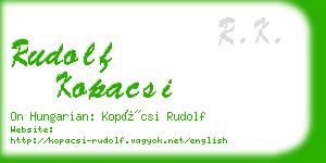 rudolf kopacsi business card